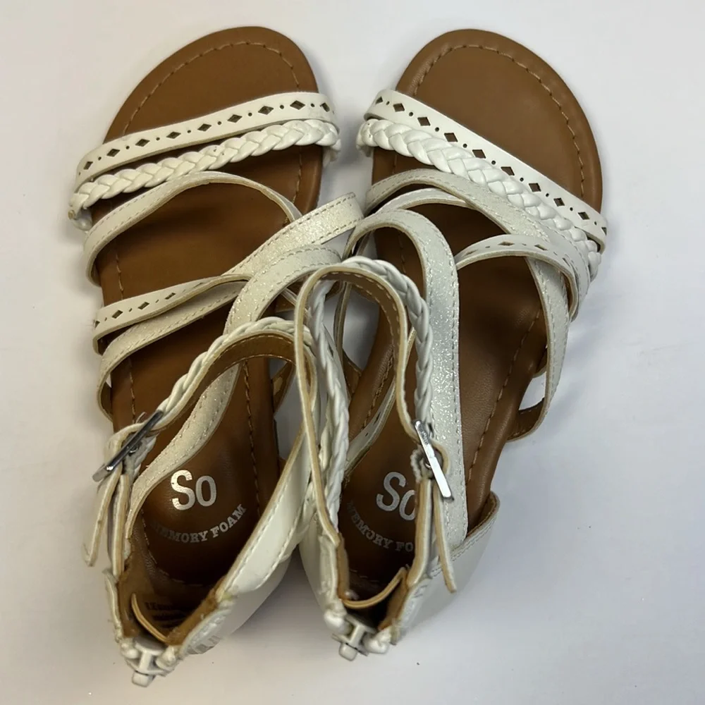 SO White girls sandals size 13m